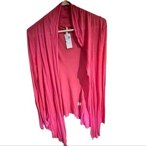 Splash Pink Women's Asymmetrical Cardigan Shrug size Small
